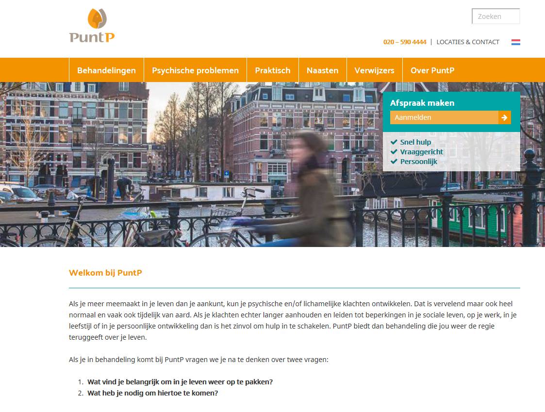 Foto nieuwe website PuntP